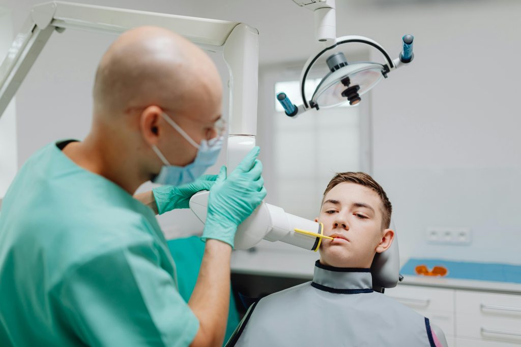 Patient getting X-Rays taken